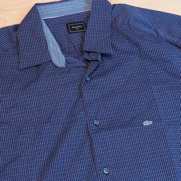 Lacoste Men’s Purple Long Sleeve Button Down Shirt - Picture 4 of 13